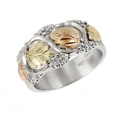 Black Hills Sterling & 12K Arany Eljegyzési Gyűrű 57